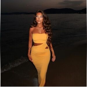 ZARA POLYAMIDE CUT OUT DRESS